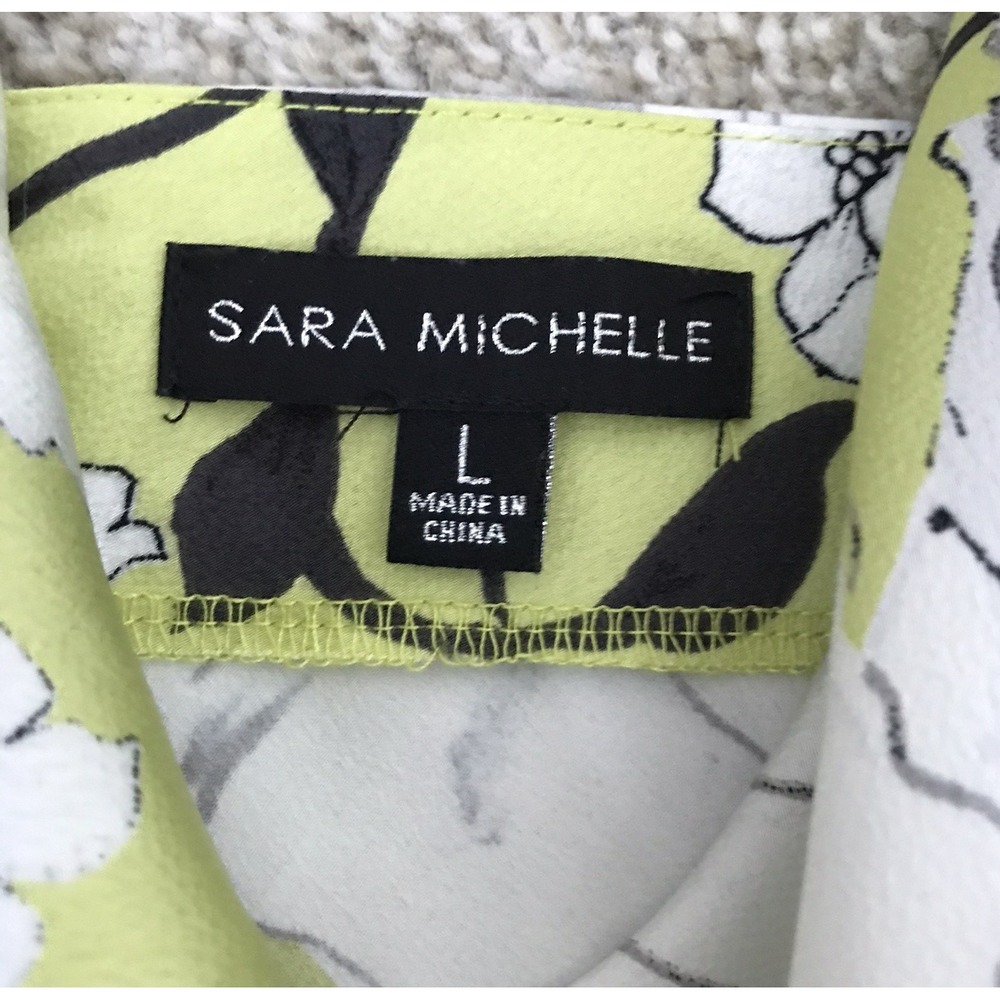 Sara Michelle Floral Maxi Slip Dress Large Satin Spaghetti Straps Feminine Boho - Picture 7 of 15